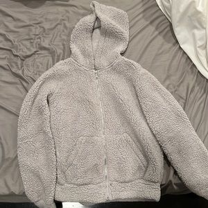 Grey forever 21 medium fuzzy hoodie